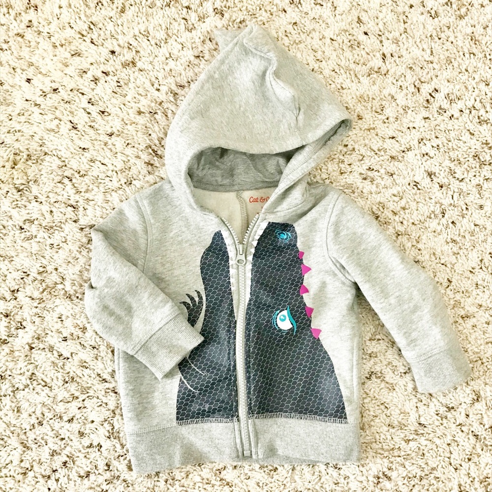 Cat & Jack Alligator Zip Hoodie Baby Boy G…